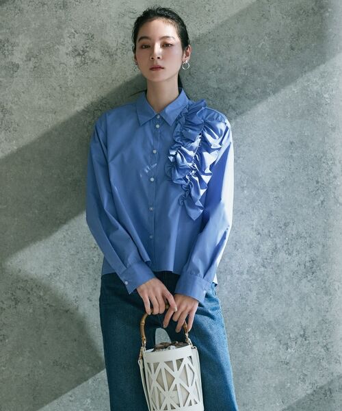 OPAQUE.CLIP / オペーク ドット クリップ シャツ・ブラウス | 《andGIRL掲載》フリルデザインシャツ【洗濯機洗い可】 | 詳細1