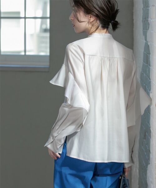 OPAQUE.CLIP / オペーク ドット クリップ シャツ・ブラウス | シアーフリルブラウス【洗濯機洗い可】 | 詳細10