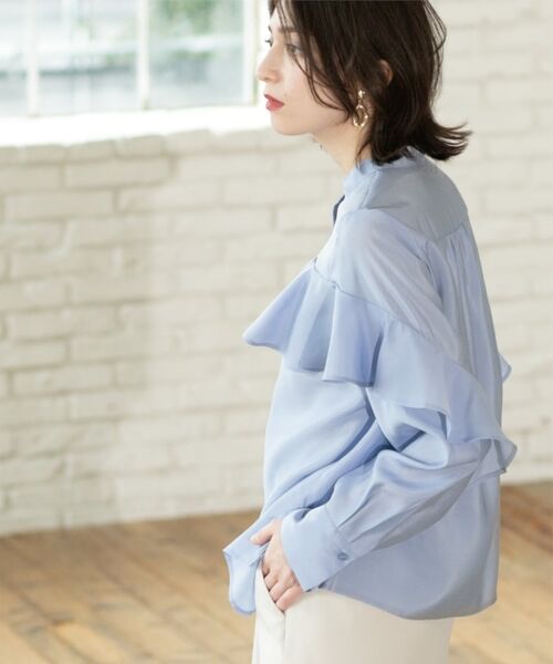 OPAQUE.CLIP / オペーク ドット クリップ シャツ・ブラウス | シアーフリルブラウス【洗濯機洗い可】 | 詳細16