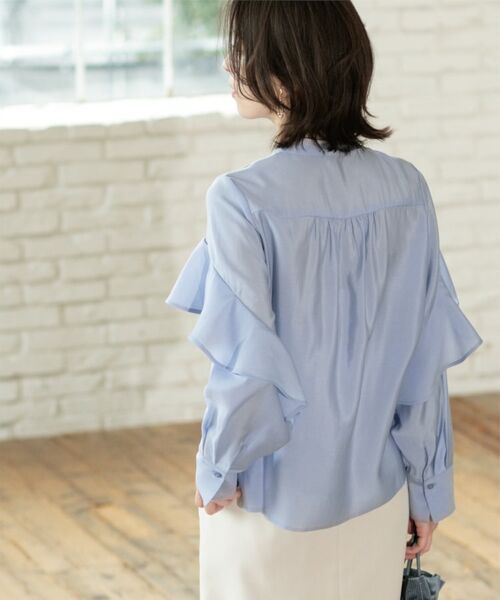 OPAQUE.CLIP / オペーク ドット クリップ シャツ・ブラウス | シアーフリルブラウス【洗濯機洗い可】 | 詳細17