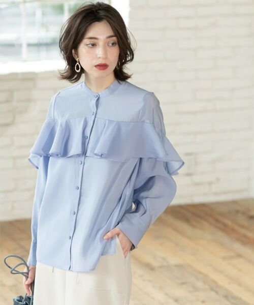 OPAQUE.CLIP / オペーク ドット クリップ シャツ・ブラウス | シアーフリルブラウス【洗濯機洗い可】 | 詳細18