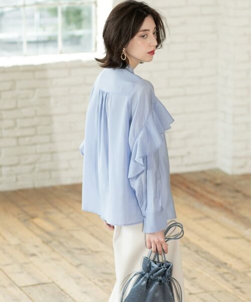 OPAQUE.CLIP / オペーク ドット クリップ シャツ・ブラウス | シアーフリルブラウス【洗濯機洗い可】 | 詳細19