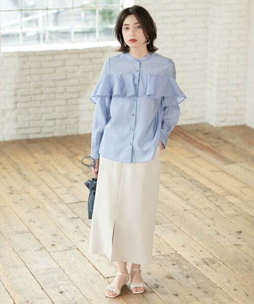 OPAQUE.CLIP / オペーク ドット クリップ シャツ・ブラウス | シアーフリルブラウス【洗濯機洗い可】 | 詳細20