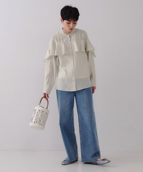 OPAQUE.CLIP / オペーク ドット クリップ シャツ・ブラウス | シアーフリルブラウス【洗濯機洗い可】 | 詳細29