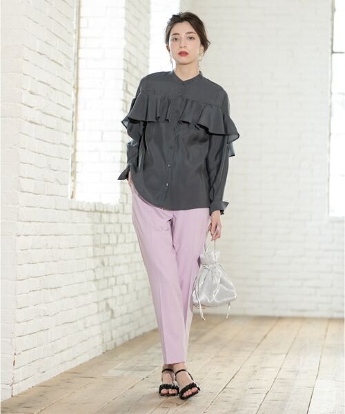 OPAQUE.CLIP / オペーク ドット クリップ シャツ・ブラウス | シアーフリルブラウス【洗濯機洗い可】 | 詳細5