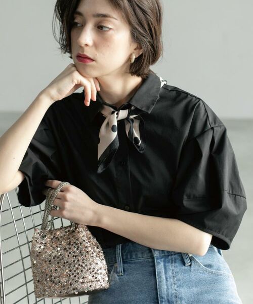 OPAQUE.CLIP / オペーク ドット クリップ シャツ・ブラウス | 《美人百花掲載》ランタンスリーブシャツ【洗濯機洗い可】 | 詳細10