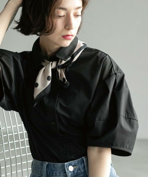 OPAQUE.CLIP / オペーク ドット クリップ シャツ・ブラウス | 《美人百花掲載》ランタンスリーブシャツ【洗濯機洗い可】 | 詳細11