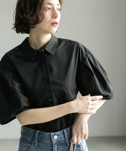 OPAQUE.CLIP / オペーク ドット クリップ シャツ・ブラウス | 《美人百花掲載》ランタンスリーブシャツ【洗濯機洗い可】 | 詳細12