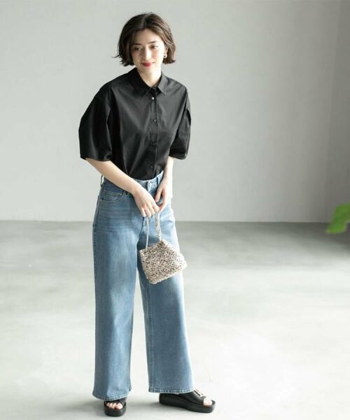 OPAQUE.CLIP / オペーク ドット クリップ シャツ・ブラウス | 《美人百花掲載》ランタンスリーブシャツ【洗濯機洗い可】 | 詳細15