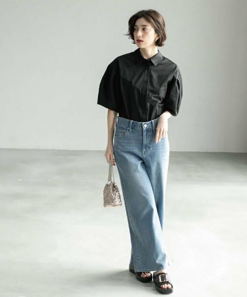 OPAQUE.CLIP / オペーク ドット クリップ シャツ・ブラウス | 《美人百花掲載》ランタンスリーブシャツ【洗濯機洗い可】 | 詳細16