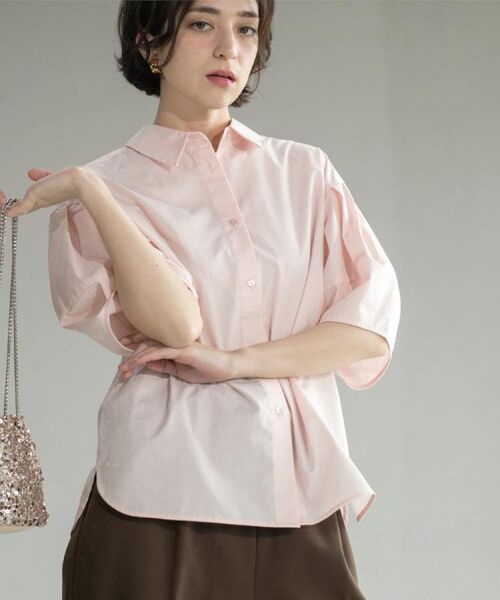 OPAQUE.CLIP / オペーク ドット クリップ シャツ・ブラウス | 《美人百花掲載》ランタンスリーブシャツ【洗濯機洗い可】 | 詳細17