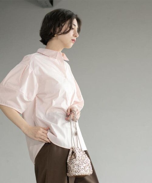 OPAQUE.CLIP / オペーク ドット クリップ シャツ・ブラウス | 《美人百花掲載》ランタンスリーブシャツ【洗濯機洗い可】 | 詳細19