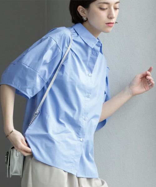 OPAQUE.CLIP / オペーク ドット クリップ シャツ・ブラウス | 《美人百花掲載》ランタンスリーブシャツ【洗濯機洗い可】 | 詳細22