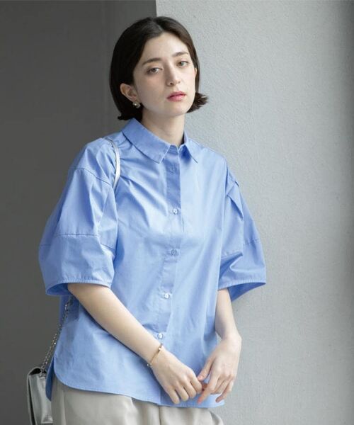 OPAQUE.CLIP / オペーク ドット クリップ シャツ・ブラウス | 《美人百花掲載》ランタンスリーブシャツ【洗濯機洗い可】 | 詳細23