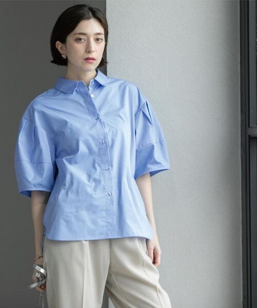 OPAQUE.CLIP / オペーク ドット クリップ シャツ・ブラウス | 《美人百花掲載》ランタンスリーブシャツ【洗濯機洗い可】 | 詳細25