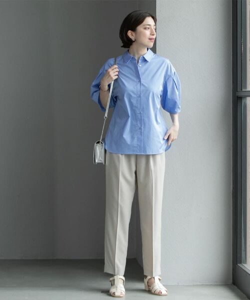 OPAQUE.CLIP / オペーク ドット クリップ シャツ・ブラウス | 《美人百花掲載》ランタンスリーブシャツ【洗濯機洗い可】 | 詳細26