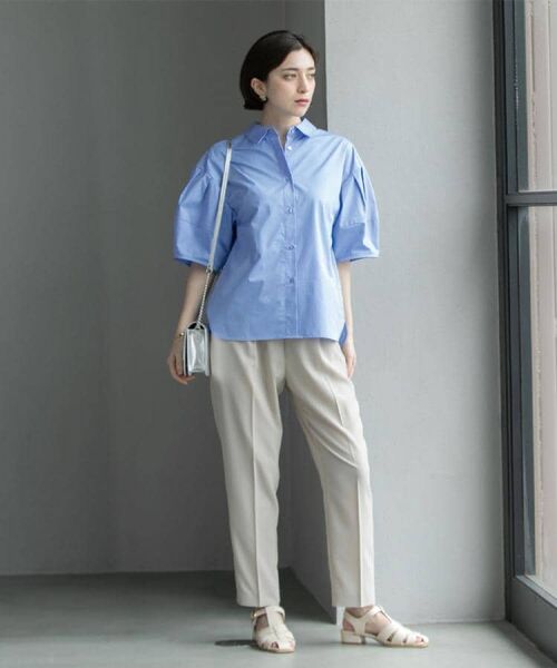 OPAQUE.CLIP / オペーク ドット クリップ シャツ・ブラウス | 《美人百花掲載》ランタンスリーブシャツ【洗濯機洗い可】 | 詳細27