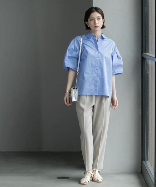 OPAQUE.CLIP / オペーク ドット クリップ シャツ・ブラウス | 《美人百花掲載》ランタンスリーブシャツ【洗濯機洗い可】 | 詳細28