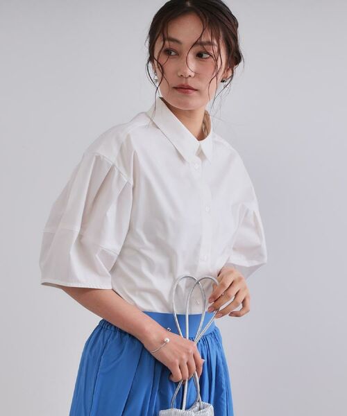 OPAQUE.CLIP / オペーク ドット クリップ シャツ・ブラウス | 《美人百花掲載》ランタンスリーブシャツ【洗濯機洗い可】 | 詳細29