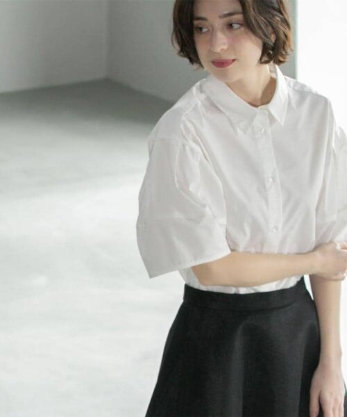 OPAQUE.CLIP / オペーク ドット クリップ シャツ・ブラウス | 《美人百花掲載》ランタンスリーブシャツ【洗濯機洗い可】 | 詳細3