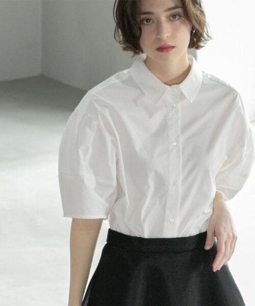 OPAQUE.CLIP / オペーク ドット クリップ シャツ・ブラウス | 《美人百花掲載》ランタンスリーブシャツ【洗濯機洗い可】 | 詳細5