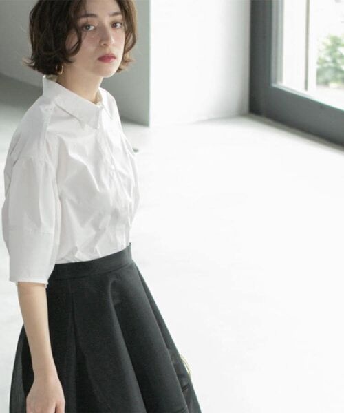 OPAQUE.CLIP / オペーク ドット クリップ シャツ・ブラウス | 《美人百花掲載》ランタンスリーブシャツ【洗濯機洗い可】 | 詳細6