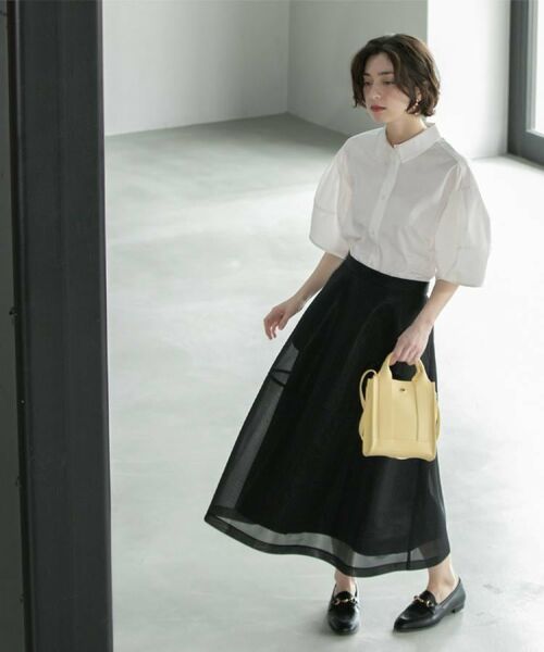 OPAQUE.CLIP / オペーク ドット クリップ シャツ・ブラウス | 《美人百花掲載》ランタンスリーブシャツ【洗濯機洗い可】 | 詳細9