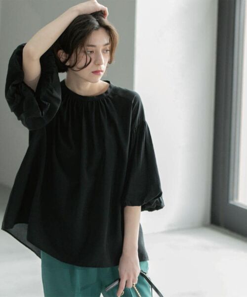 OPAQUE.CLIP / オペーク ドット クリップ シャツ・ブラウス | バルーンスリーブブラウス【洗濯機洗い可】 | 詳細20