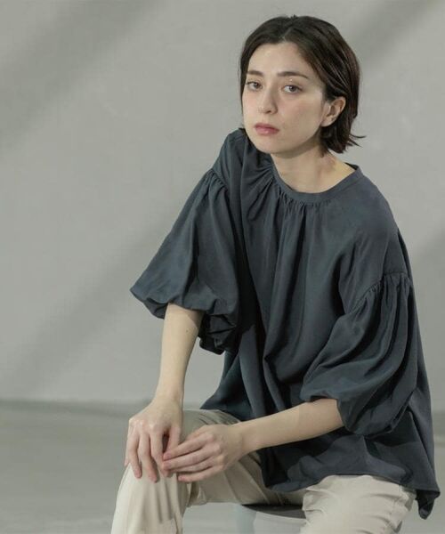 OPAQUE.CLIP / オペーク ドット クリップ シャツ・ブラウス | バルーンスリーブブラウス【洗濯機洗い可】 | 詳細29