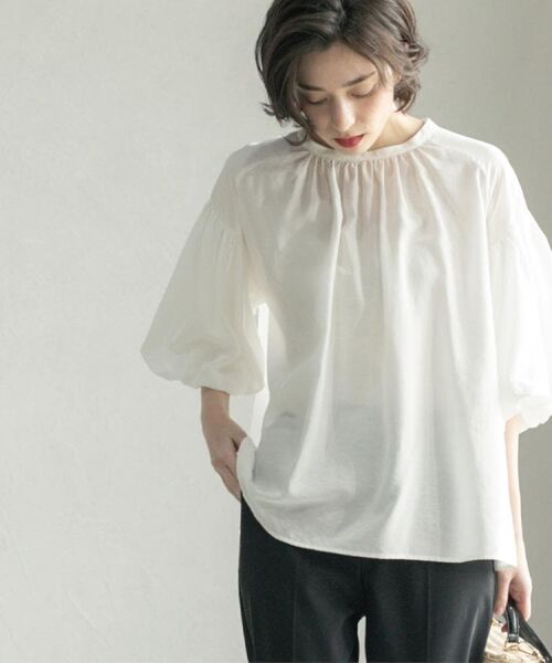 OPAQUE.CLIP / オペーク ドット クリップ シャツ・ブラウス | バルーンスリーブブラウス【洗濯機洗い可】 | 詳細4