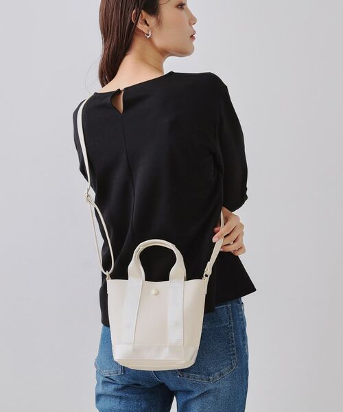 OPAQUE.CLIP / オペーク ドット クリップ ショルダーバッグ | 【長さ調整可能】シュリンク合皮コンビミニショルダーバッグ | 詳細1