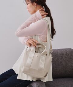 OPAQUE.CLIP / オペーク ドット クリップ ショルダーバッグ | 【2WAY】シュリンク合皮コンビミドルショルダーバッグ