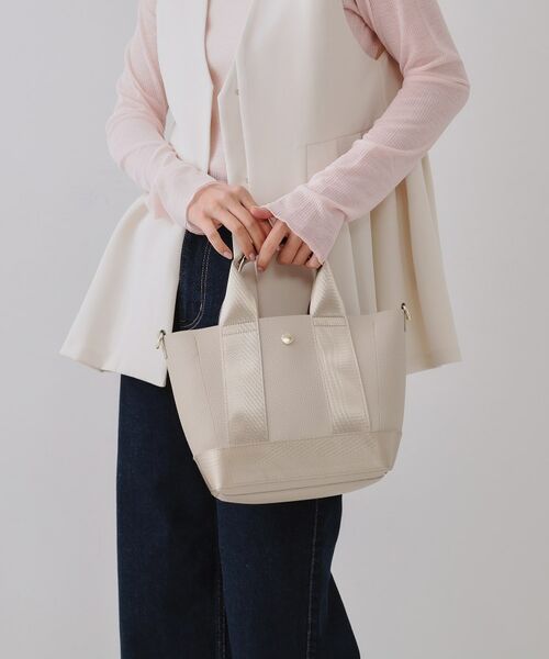 OPAQUE.CLIP / オペーク ドット クリップ ショルダーバッグ | 【2WAY】シュリンク合皮コンビミドルショルダーバッグ | 詳細6