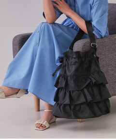 OPAQUE.CLIP / オペーク ドット クリップ ショルダーバッグ | 【長さ調整可能】ドロストリボンフリルティアードショルダーバッグ