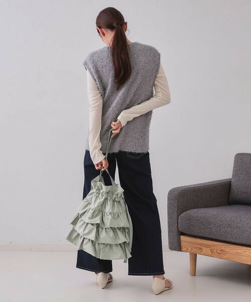 OPAQUE.CLIP / オペーク ドット クリップ ショルダーバッグ | 【長さ調整可能】ドロストリボンフリルティアードショルダーバッグ | 詳細4