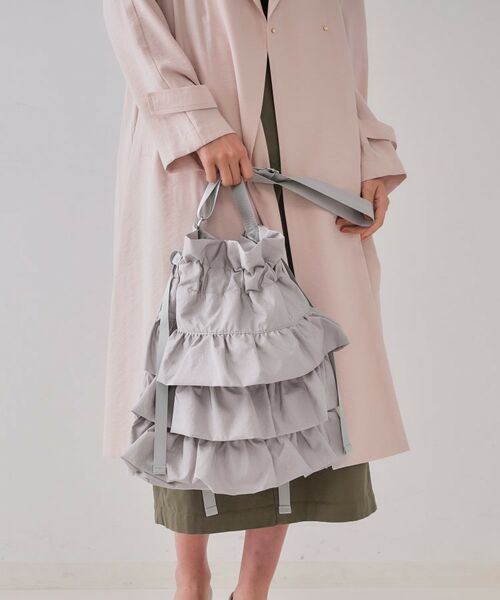 OPAQUE.CLIP / オペーク ドット クリップ ショルダーバッグ | 【長さ調整可能】ドロストリボンフリルティアードショルダーバッグ | 詳細7