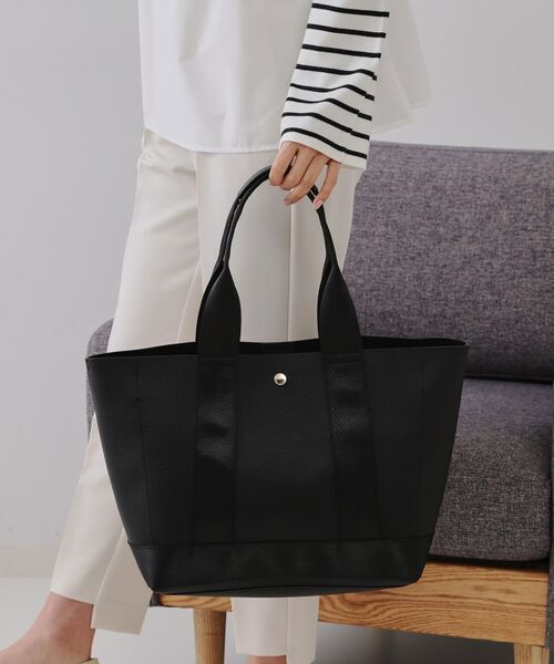 OPAQUE.CLIP / オペーク ドット クリップ トートバッグ | 【A4サイズ対応】シュリンク合皮コンビビッグトートバッグ | 詳細1