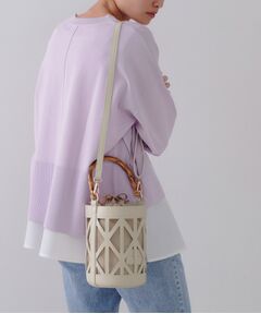 OPAQUE.CLIP / オペーク ドット クリップ ハンドバッグ | 【2WAY】バンブーハンドルデザインショルダーバッグ