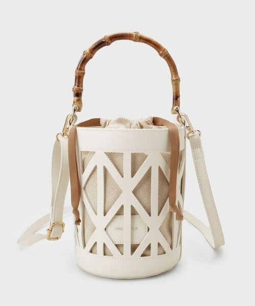 OPAQUE.CLIP / オペーク ドット クリップ ハンドバッグ | 【2WAY】バンブーハンドルデザインショルダーバッグ | 詳細10