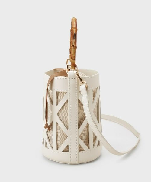 OPAQUE.CLIP / オペーク ドット クリップ ハンドバッグ | 【2WAY】バンブーハンドルデザインショルダーバッグ | 詳細11