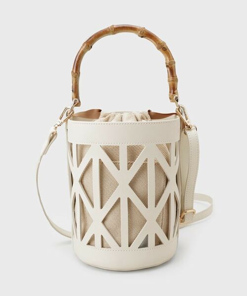 OPAQUE.CLIP / オペーク ドット クリップ ハンドバッグ | 【2WAY】バンブーハンドルデザインショルダーバッグ | 詳細12