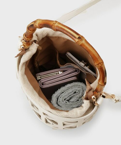 OPAQUE.CLIP / オペーク ドット クリップ ハンドバッグ | 【2WAY】バンブーハンドルデザインショルダーバッグ | 詳細17