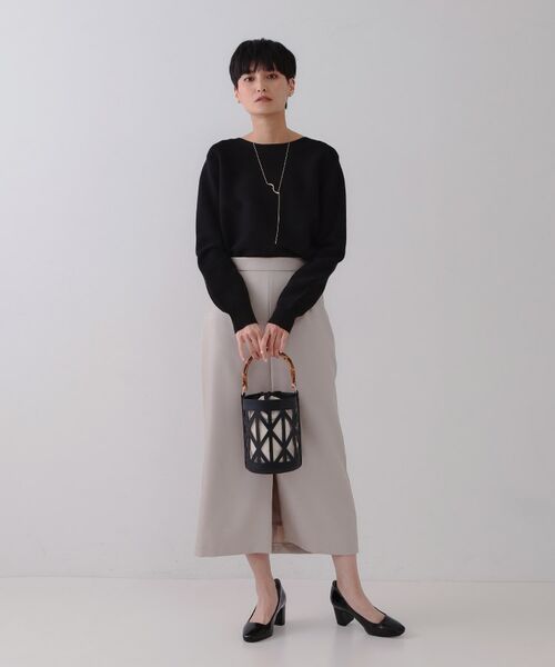 OPAQUE.CLIP / オペーク ドット クリップ ハンドバッグ | 【2WAY】バンブーハンドルデザインショルダーバッグ | 詳細6