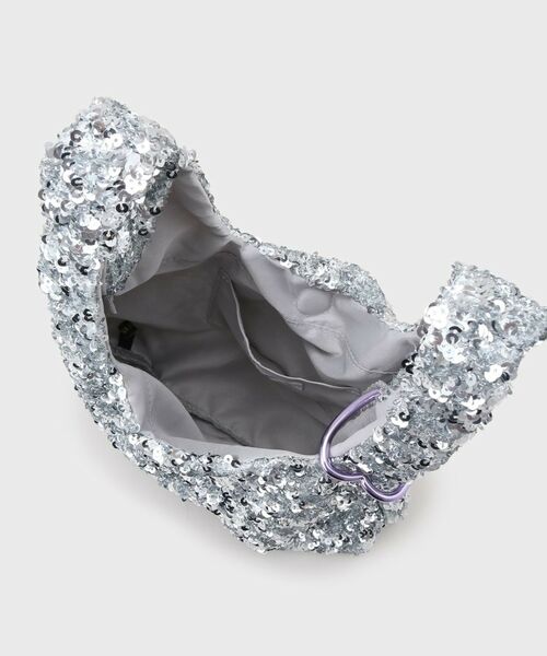 OPAQUE.CLIP / オペーク ドット クリップ ハンドバッグ | 【ハート型カラビナ付】スパンコールハンドバッグ | 詳細10