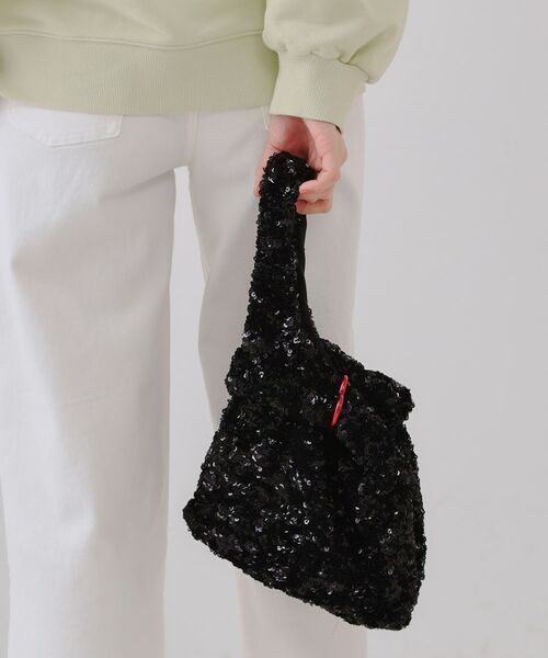 OPAQUE.CLIP / オペーク ドット クリップ ハンドバッグ | 【ハート型カラビナ付】スパンコールハンドバッグ | 詳細3