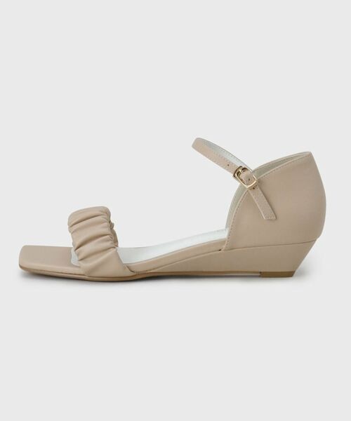 OPAQUE.CLIP / オペーク ドット クリップ サンダル | ギャザーフリルベルトウェッジソールサンダル | 詳細2