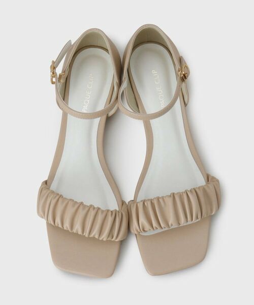 OPAQUE.CLIP / オペーク ドット クリップ サンダル | ギャザーフリルベルトウェッジソールサンダル | 詳細4