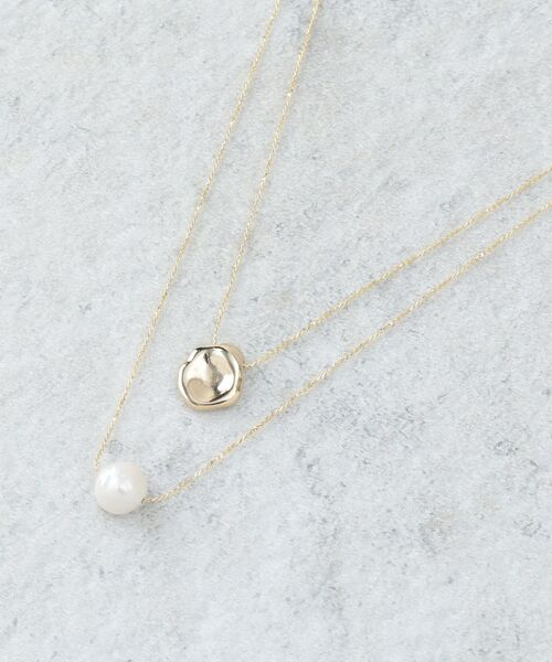 OPAQUE.CLIP / オペーク ドット クリップ ネックレス・ペンダント・チョーカー | メタル×フェイクパール 2連ネックレス | 詳細3