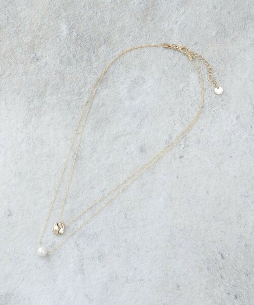 OPAQUE.CLIP / オペーク ドット クリップ ネックレス・ペンダント・チョーカー | メタル×フェイクパール 2連ネックレス | 詳細4
