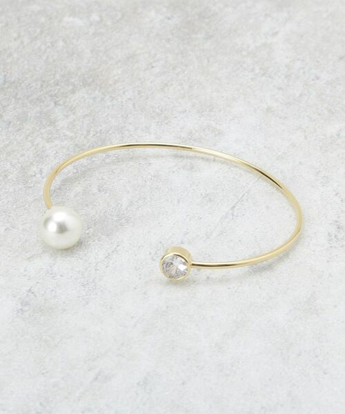 OPAQUE.CLIP / オペーク ドット クリップ ブレスレット・バングル | ビジュー×フェイクパール バングル | 詳細3